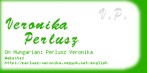 veronika perlusz business card